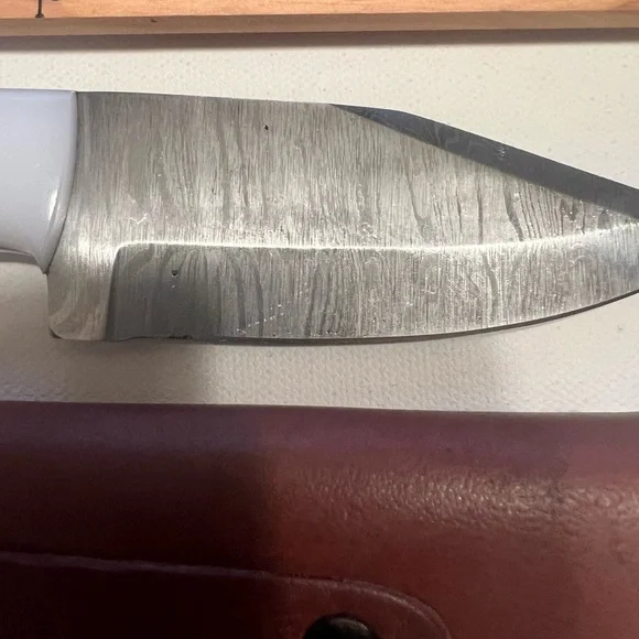 New Snoop Dogg Damascus 9" Knife with Sheath. Thick!! (C4) - Picture 4 of 6